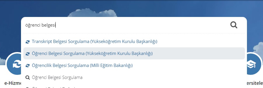 e devlet öğrenci belgesi sorgulama
